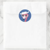 Texas cowgirl cowboy flamingo ronde sticker (Tas)