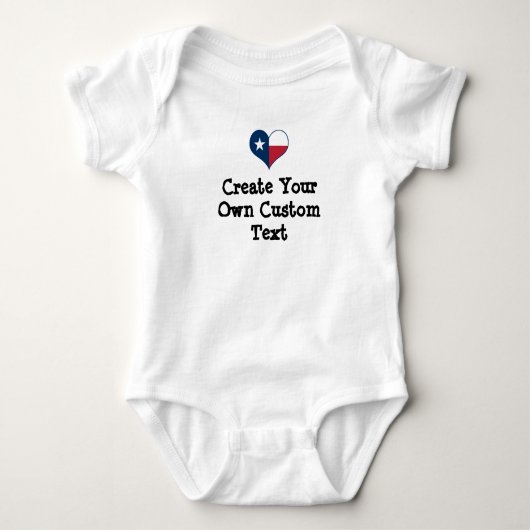 Texas Creëer je eigen aangepaste tekst Romper (Voorkant)