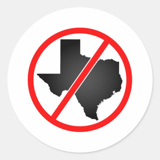 Texas Cross-out symbool Ronde Sticker (Voorkant)