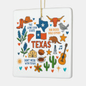 Texas Custom Family Trip Christmas Keramisch Ornament (Links)