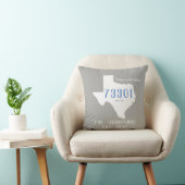 Texas Custom Town Zip Code Home Pillow Kussen (Stoel)