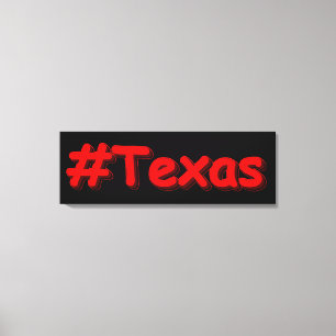 "#Texas " Cute Design. Bestel nu Canvas Afdruk