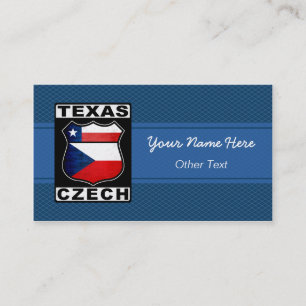Texas Czech American Custom Visitekaartjes