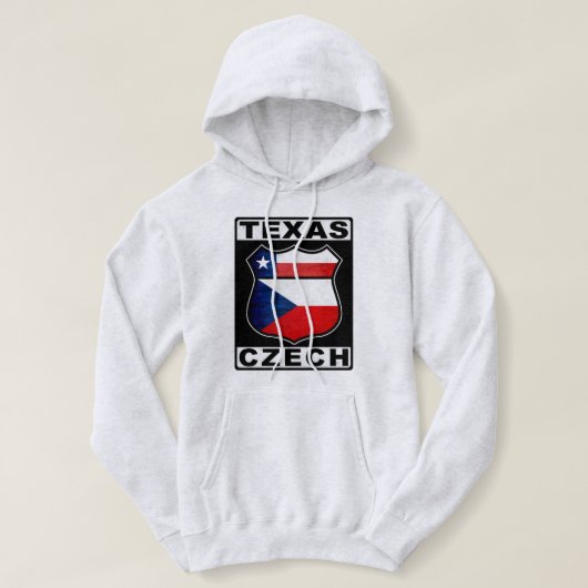 Texas Czech American Hoodie (Design voorkant)