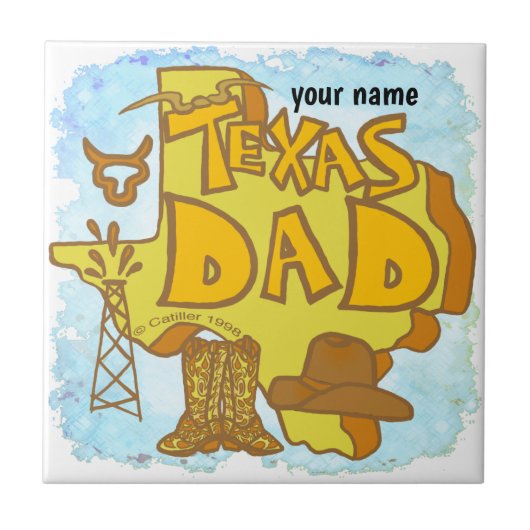 Texas Dad Tegeltje (Voorkant)