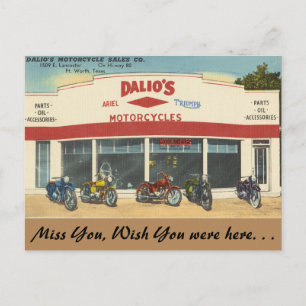 Texas, Dalio's motorfietsen, Fort Worth Briefkaart