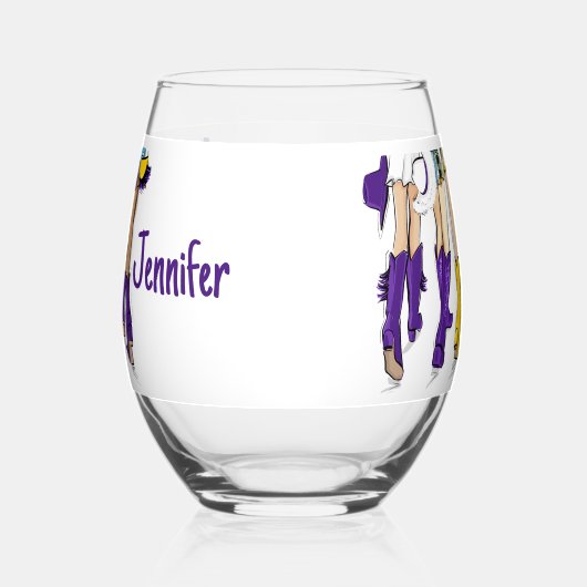 Texas Dames Mode Cowboy Boot Green Gold Wijnglas Zonder Voet (Links)