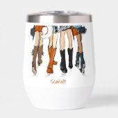 Texas Dames Mode Cowboy Laarzen Sinaasappel Custom (Voorkant)