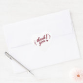 Texas dank je, kastanjebruin hart sticker (Envelop)