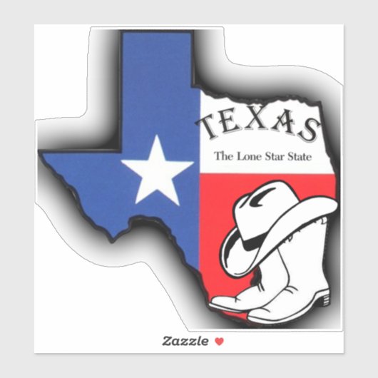 Texas, de Lone Star-staat Sticker (Vel)