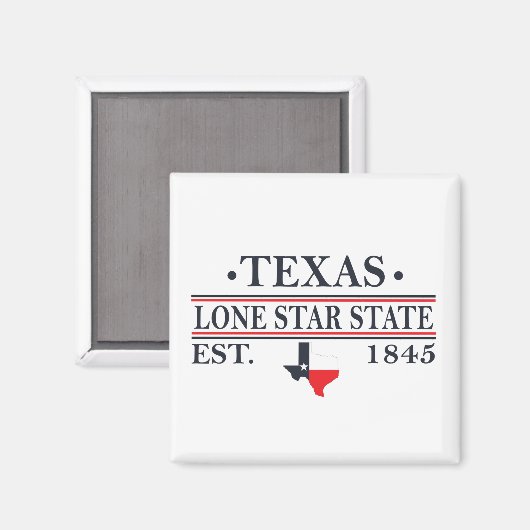 texas de lone ster ster state map contour magneet (Voorkant / Achterkant)
