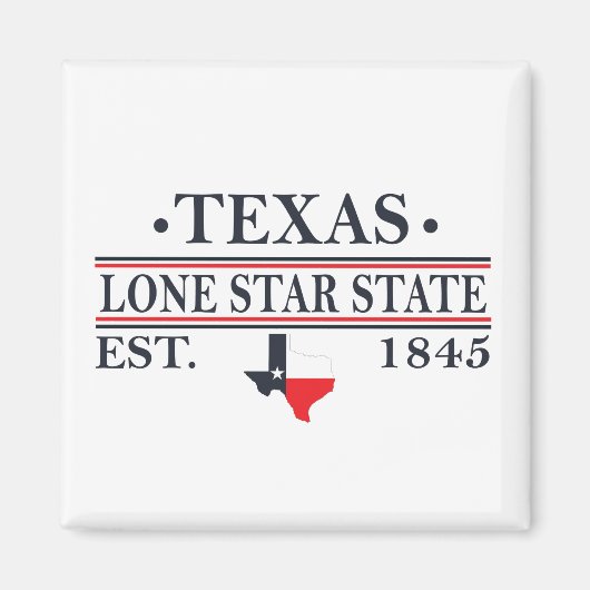 texas de lone ster ster state map contour magneet (Voorkant)