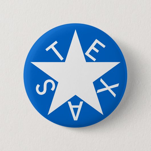 Texas De Zavala Flag Pen Ronde Button 5,7 Cm (Voorkant)