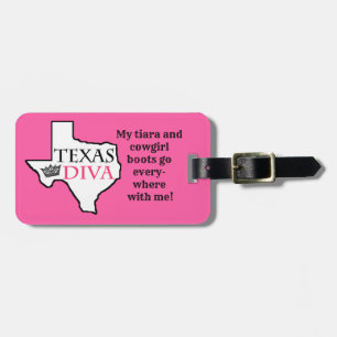 "Texas Diva"-Bagagelabels Bagagelabel