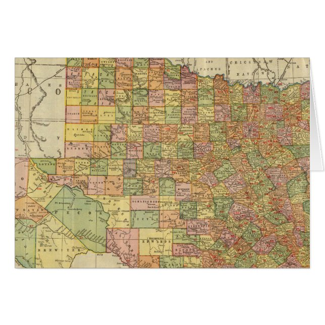 Texas door Rand McNally (Voorkant Horizontaal)