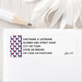 TEXAS DRAPEAU John 3:16 Sticker Adresse de retour (En situation)