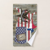 Texas Dueling Pistols Lone Star State Map (Serviette à main)