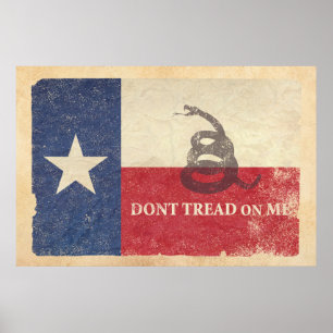 Texas en Gadsden Flag Poster