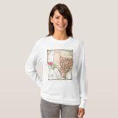 Texas en Indian TerritoryPanoramic Map T-shirt (Voorkant volledig)