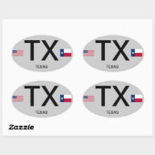 Texas* Euro-stijl Bumpersticker Ovale Sticker (Vel)