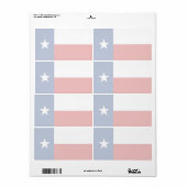 Texas Faint Flag Étiquette d'expédition (Feuille entière)