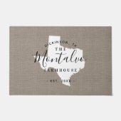 Texas Family Monogram State Doormat Deurmat (Voorkant)