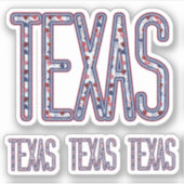 Texas Faux Applique Herfst Letters Sticker (Voorkant)