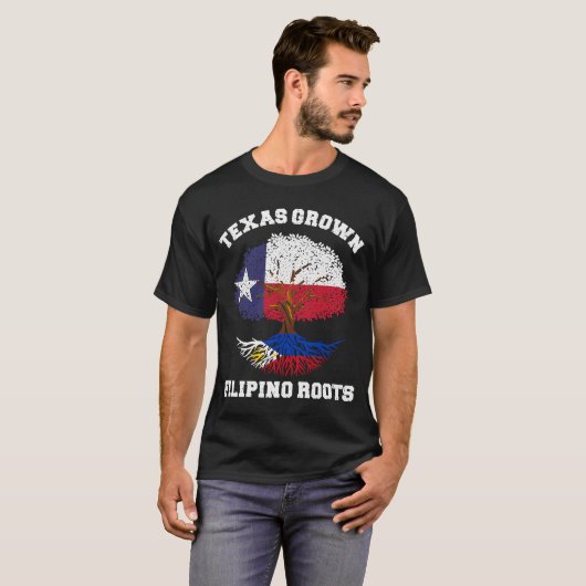 Texas Filipijnen Texaanse Filipijnen Texas geteeld T-shirt (Voorkant volledig)