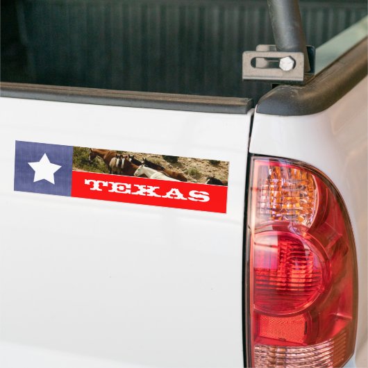 Texas Flag and Horses Bumpersticker (Op Truck)
