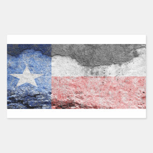 texas flag brick wall rechthoekige sticker