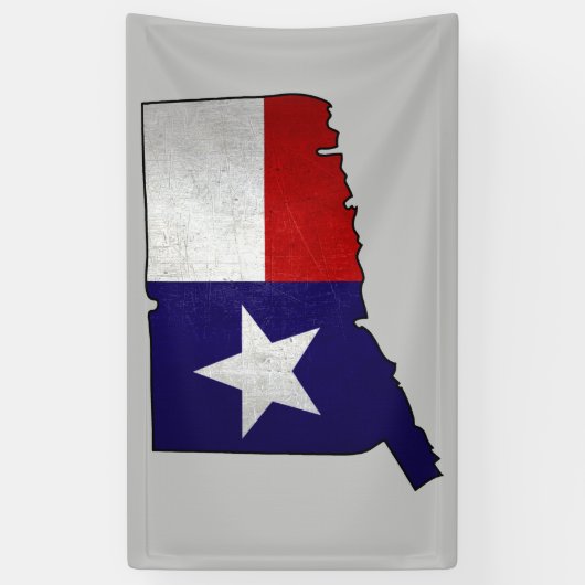 Texas flag Connecticut overzichtsbanner Spandoek (Verticaal)