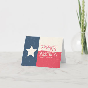 Texas Flag Country Season's Greetings Kaart