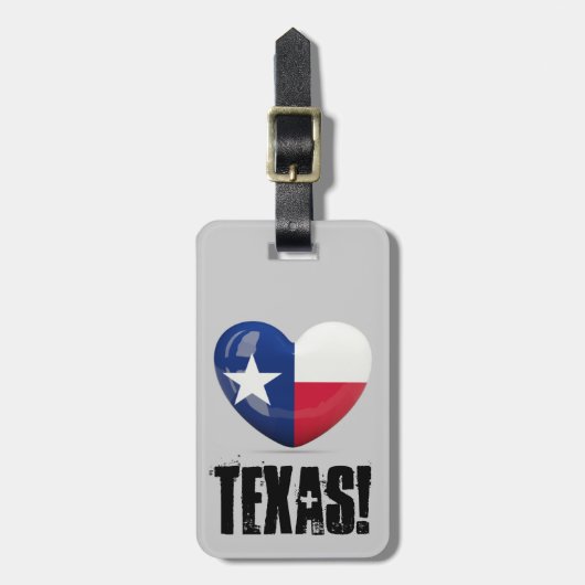 Texas Flag Cutout Bagagelabel (Voorkant verticaal)