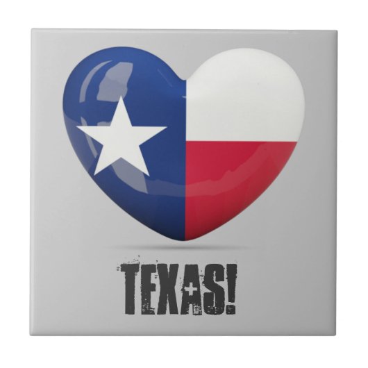 Texas Flag Cutout Tegeltje (Voorkant)