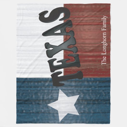 Texas Flag Design Fleece Deken (Voorkant)