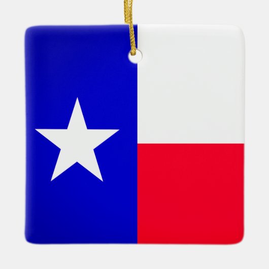 Texas Flag en Bluebonnets Ornament (Voorkant)