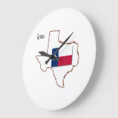 Texas Flag en Map Grote Klok (Hoek)