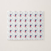 Texas Flag en Map Legpuzzel (Horizontaal)