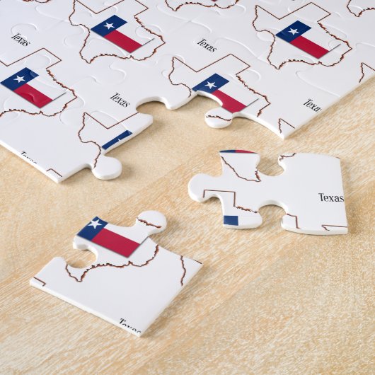 Texas Flag en Map Legpuzzel (Zijkant)