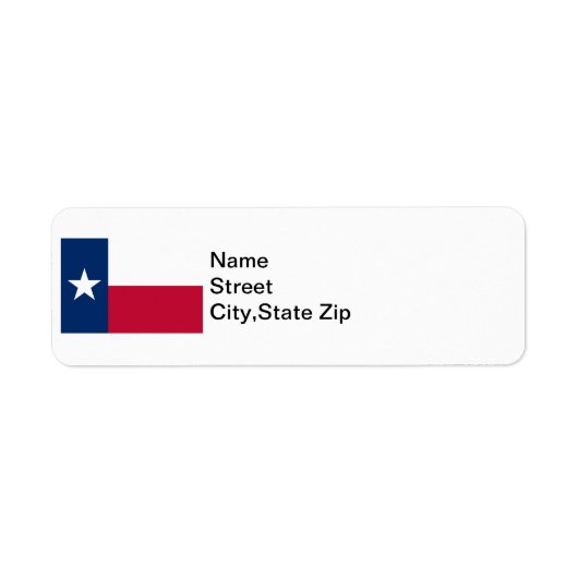 Texas Flag Etiket (Voorkant)