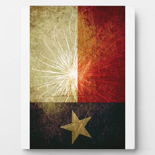 Texas Flag Fireworks Fotoplaat (Voorkant)