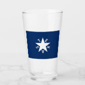 Texas Flag Glass Cup Glas (Voorkant)