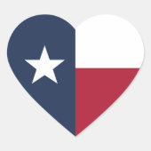 Texas Flag Hart Sticker (Voorkant)