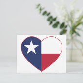 Texas Flag Heart Briefkaart (Staand voorkant)