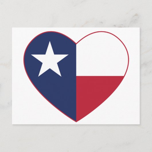 Texas Flag Heart Briefkaart (Voorkant)