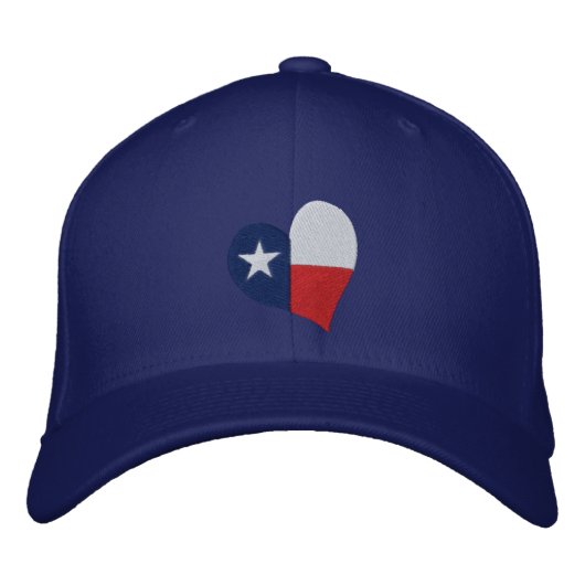 Texas Flag Heart Casquette brodé (Devant)