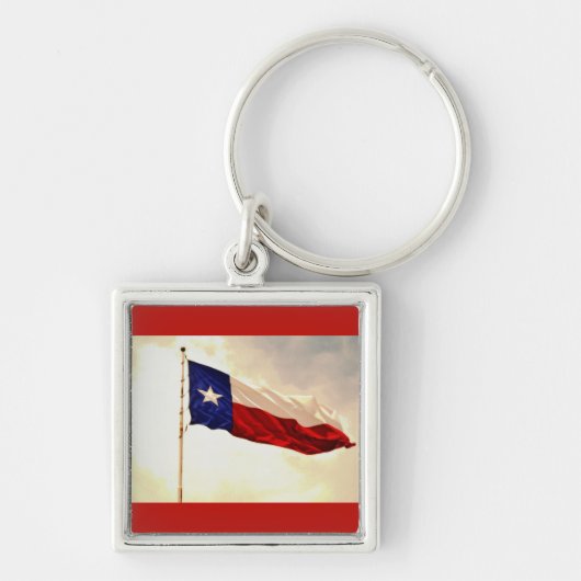 Texas Flag Lone Star Key Ring Sleutelhanger (Voorkant)