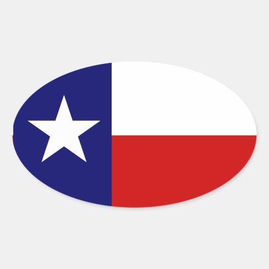 Texas Flag Lone Star State Travel Oval sticker (Devant)