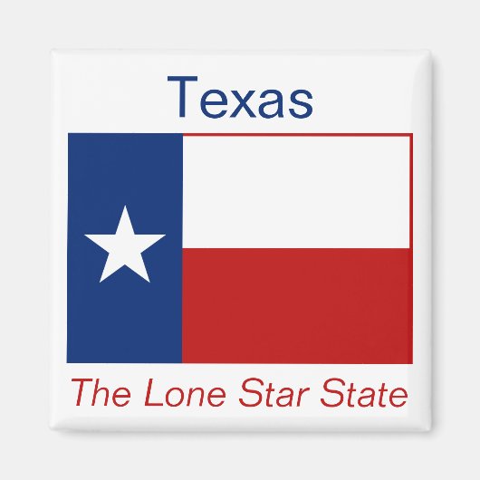 Texas Flag Magnet Magneet (Voorkant)