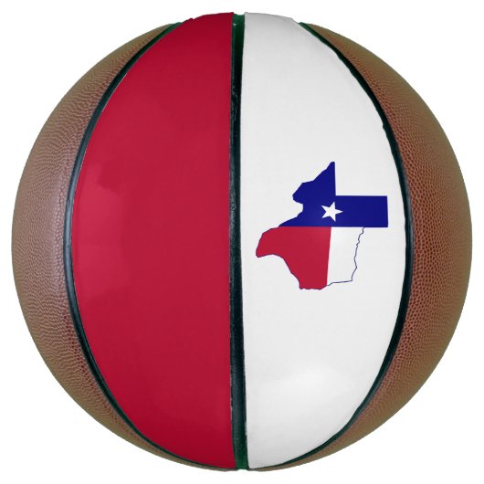 Texas Flag Map Basketbal (Verticaal)